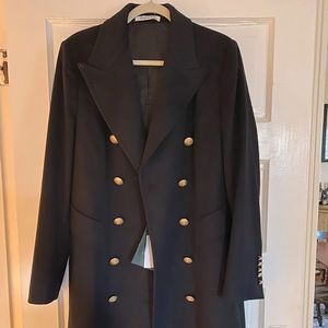 Wool coat NWT gold button detailing made in Italy